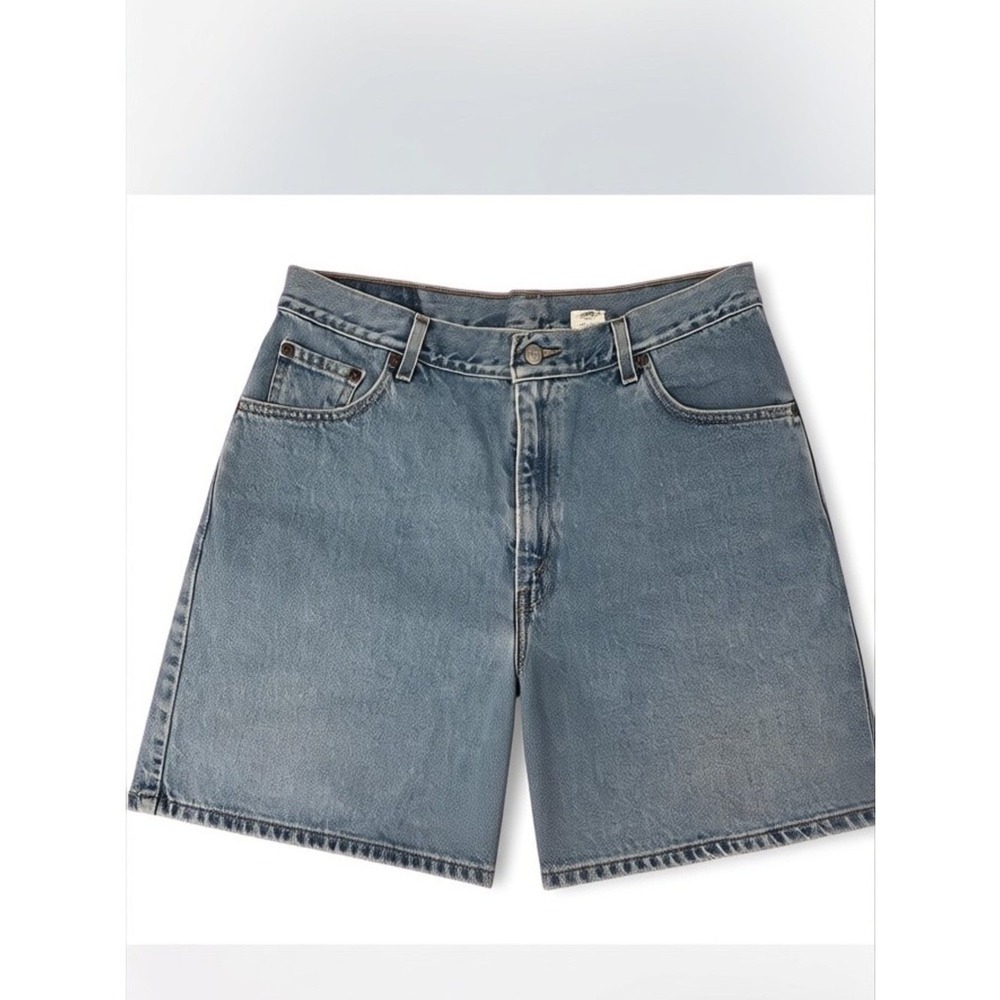 Grandpacore Vintage 90s Levis 551 Mom Shorts Rigid Denim Bermuda Jorts 14 MIS 30